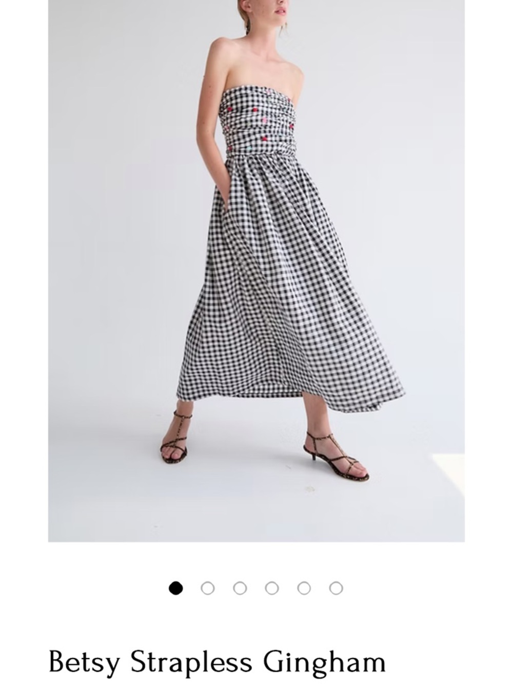 TACH Black and White Gingham Strapless Dress - Picture 5 of 5
